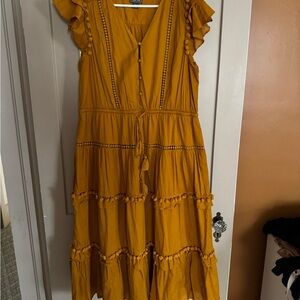 Elegant Mustard Dress